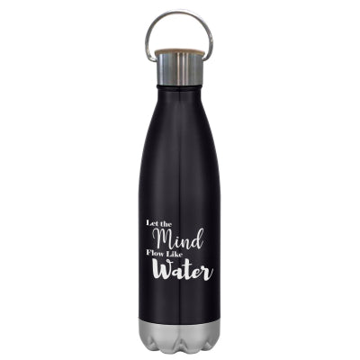 16 oz Stainless Steel Bottle With Bamboo Lid