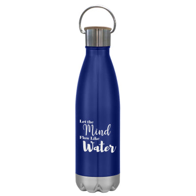 16 oz Stainless Steel Bottle With Bamboo Lid