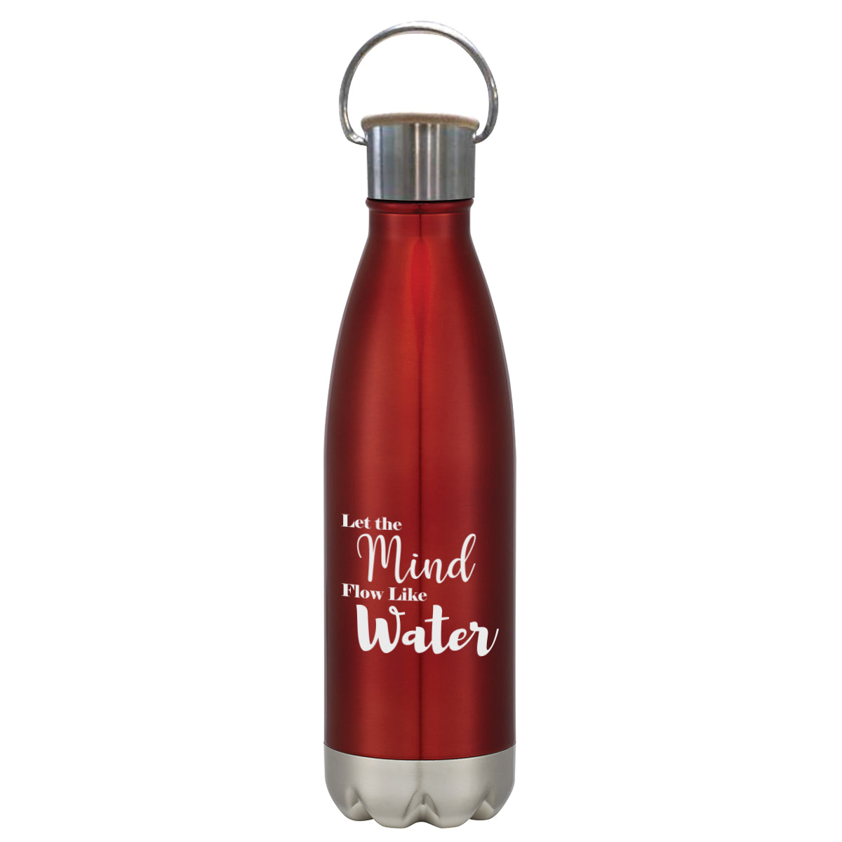 16 oz Stainless Steel Bottle With Bamboo Lid