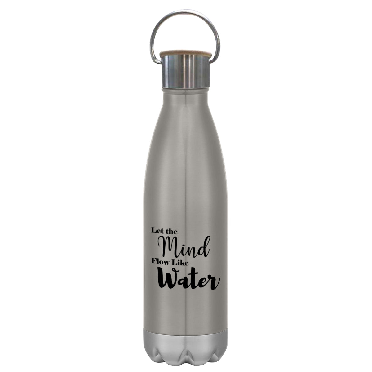 16 oz Stainless Steel Bottle With Bamboo Lid