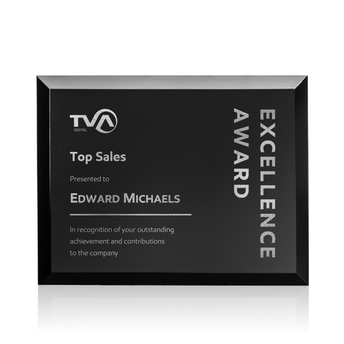 Ebony Crystal Plaque