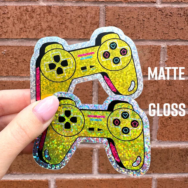 Glitter Vinyl Stickers - 3"
