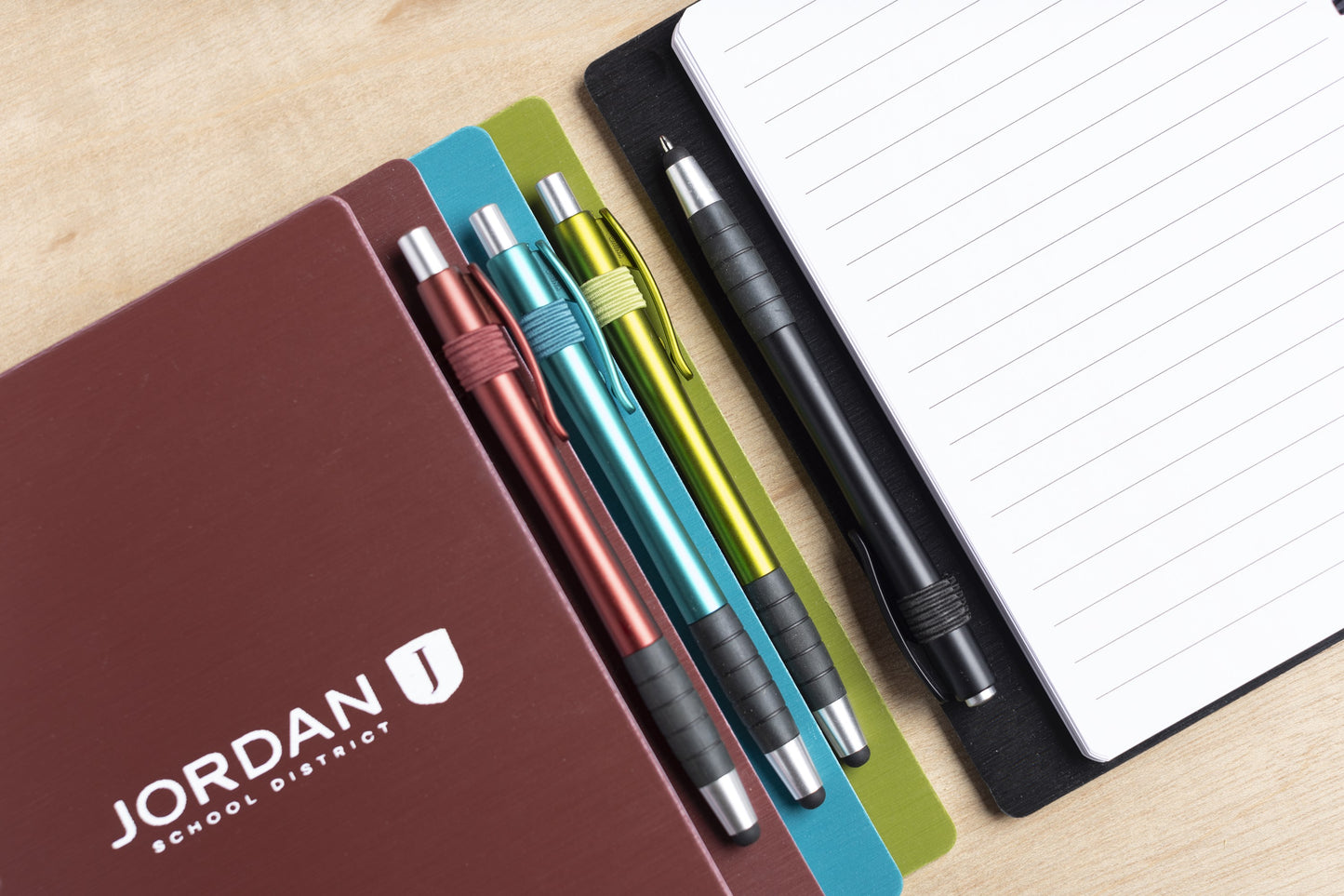 Metallic Notebook Set with Stylus Pen