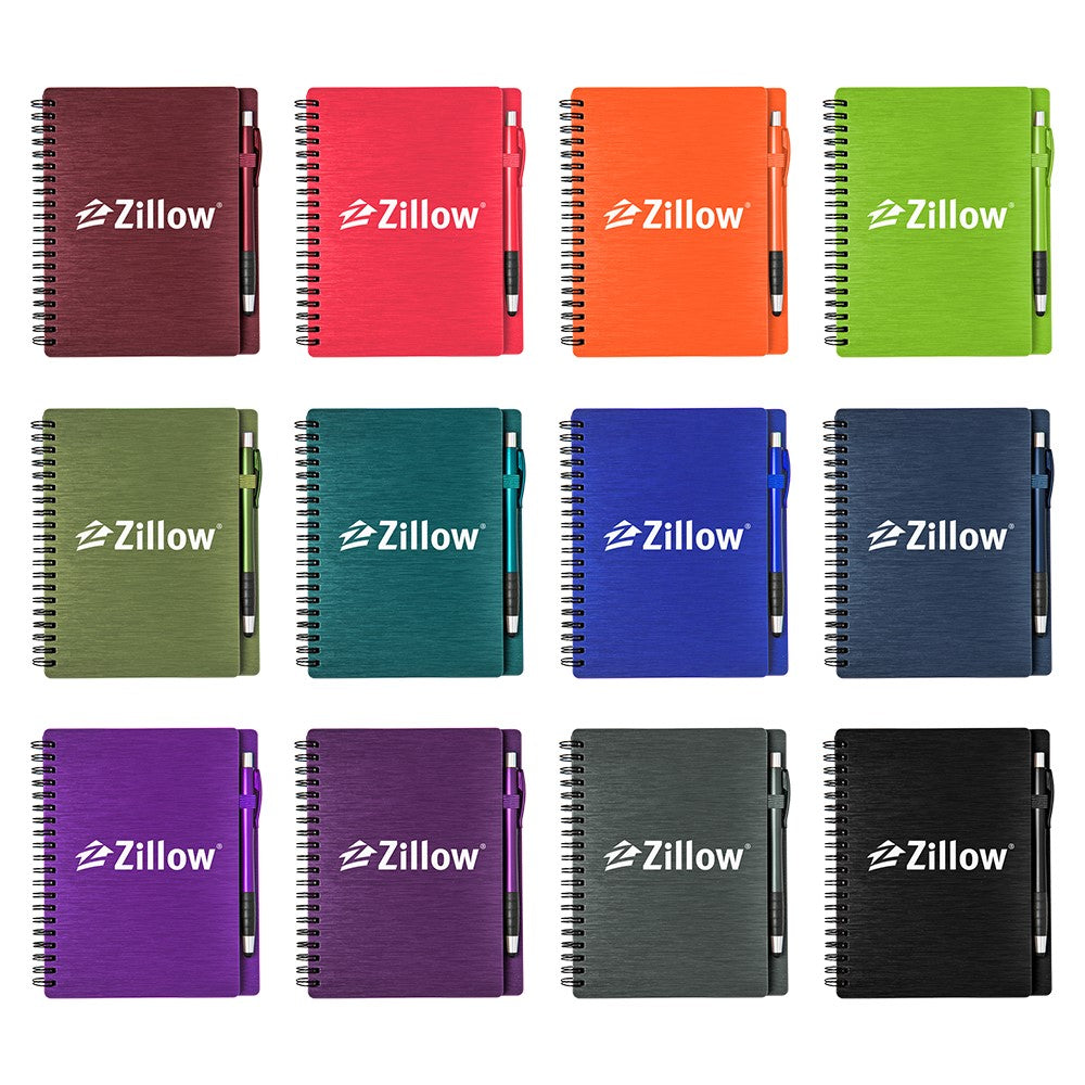 Metallic Notebook Set with Stylus Pen