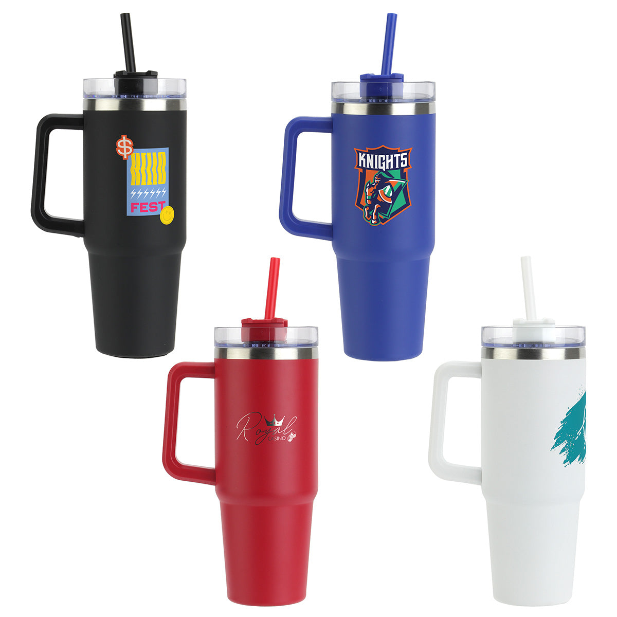 30 oz. Vacuum Insulated Stainless Steel Mug with C Handle