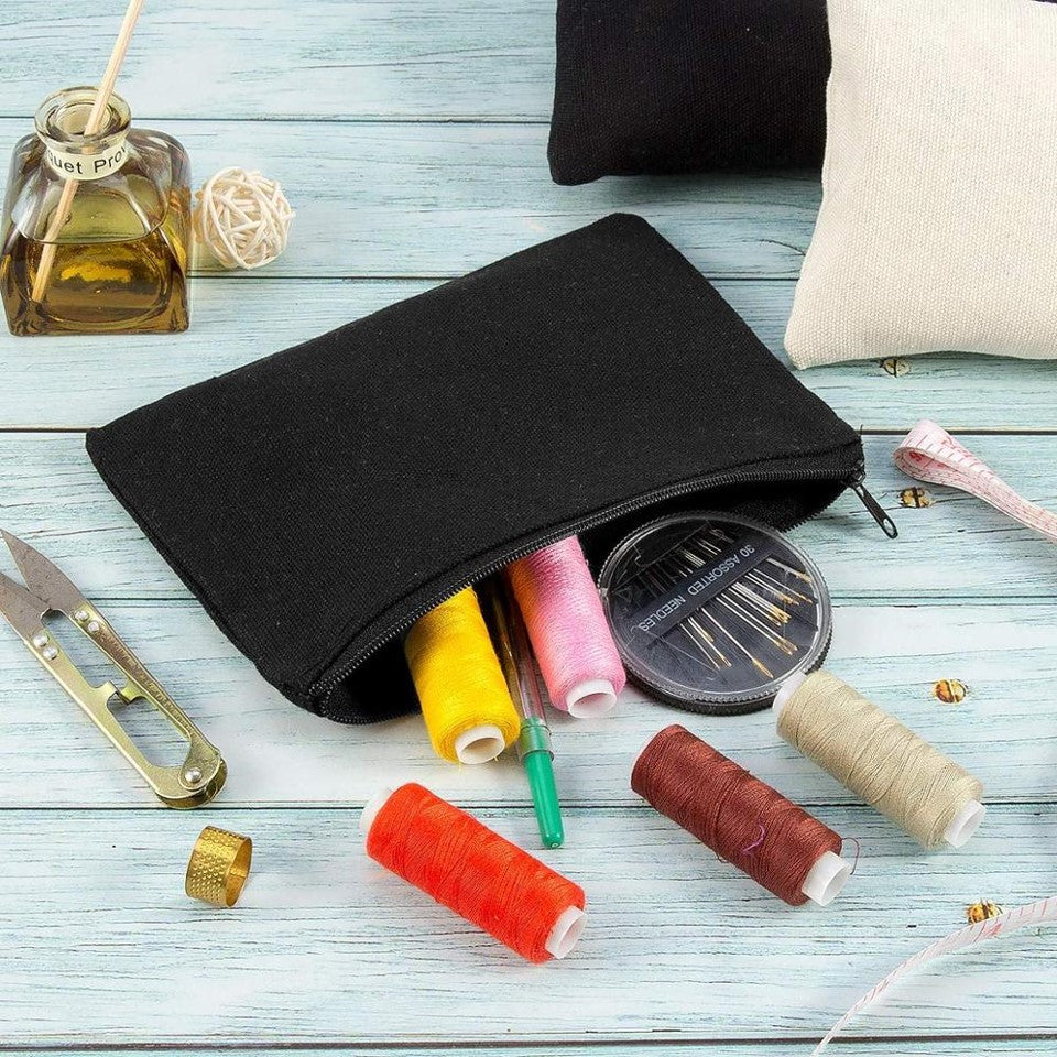 Canvas Zipper Pouch - 9.25x7"