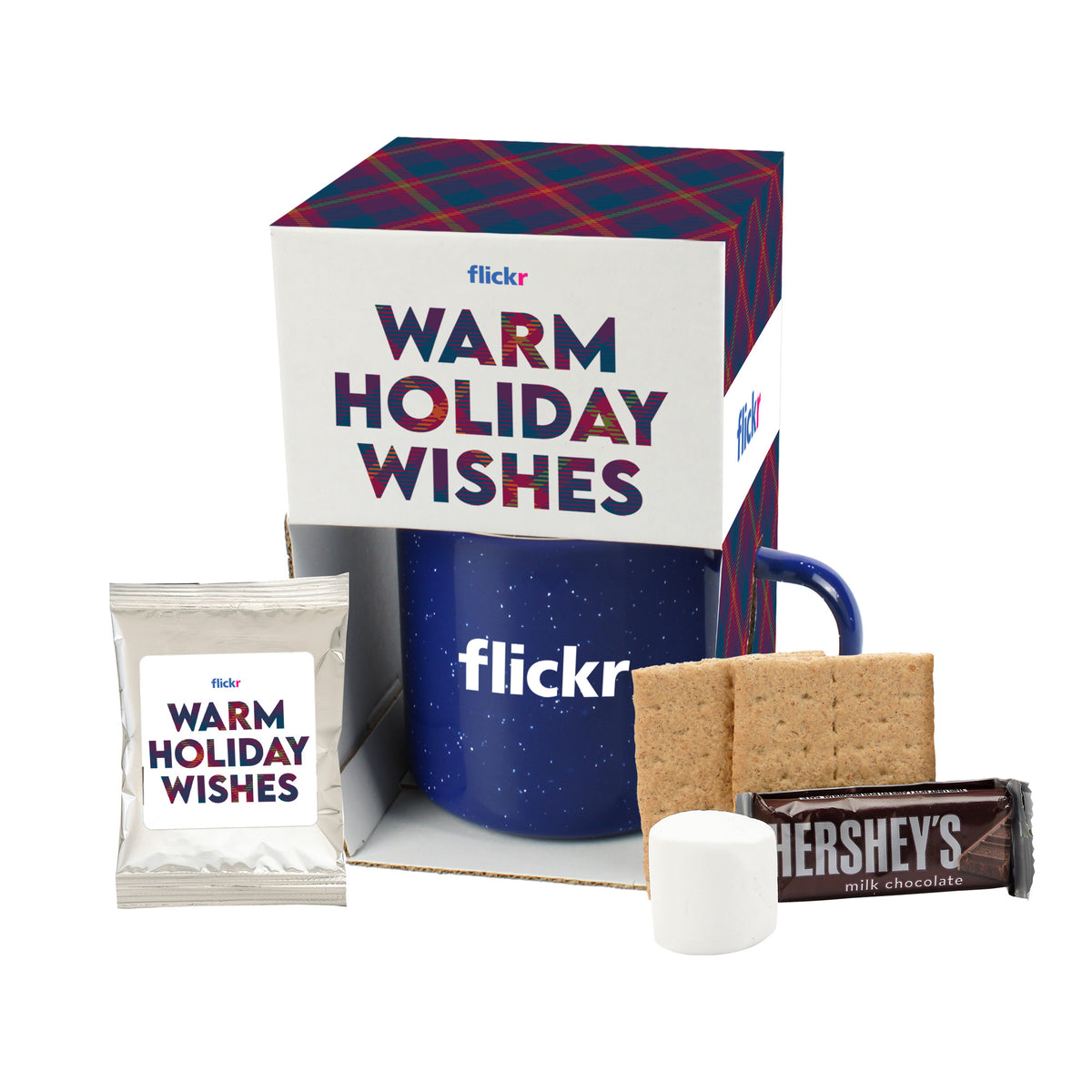 Speckled Camping Mug Gift Set 16 oz in Royal Blue
