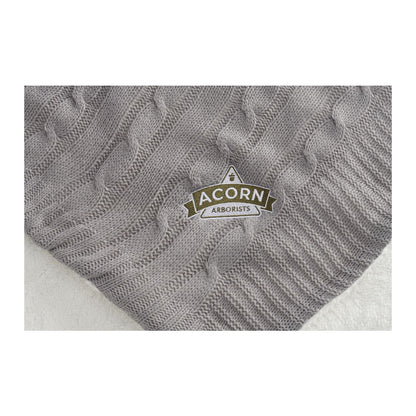 Cable Knit Sherpa Blanket