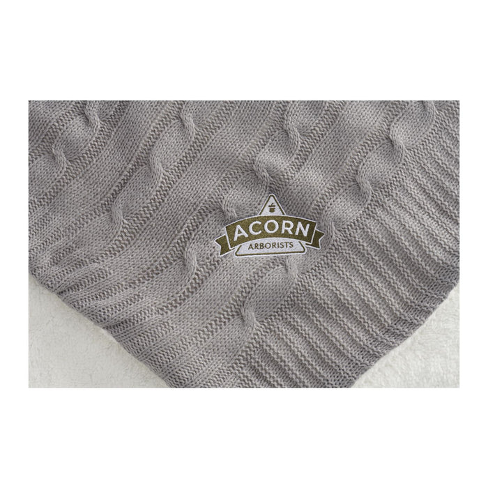Cable Knit Sherpa Blanket