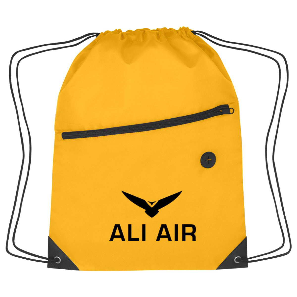 Sports Drawstring Backpack with Zipper Pocket