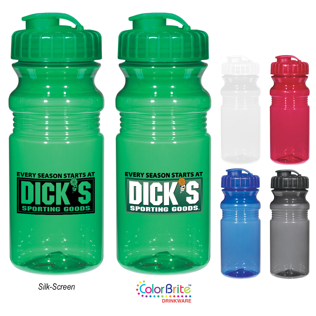 20 oz. Poly-Clear Bottle with Flip Lid
