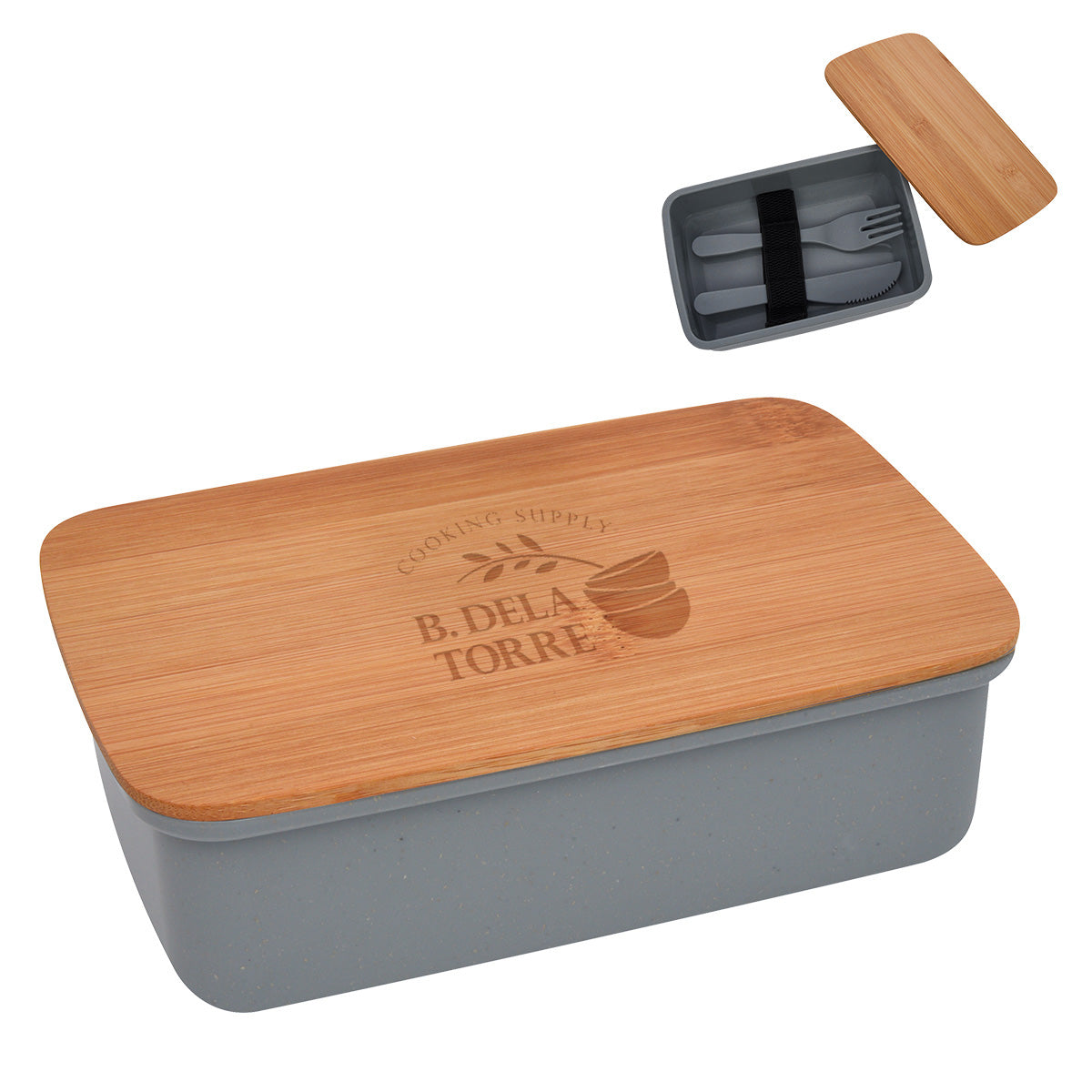 Lunch Set With Bamboo Lid