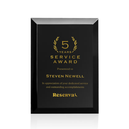Ebony Crystal Plaque