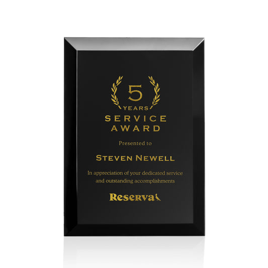 Ebony Crystal Plaque