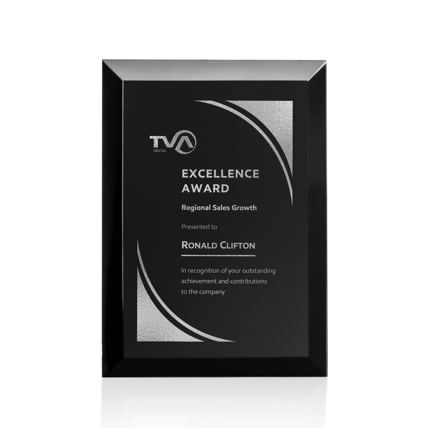Ebony Crystal Plaque