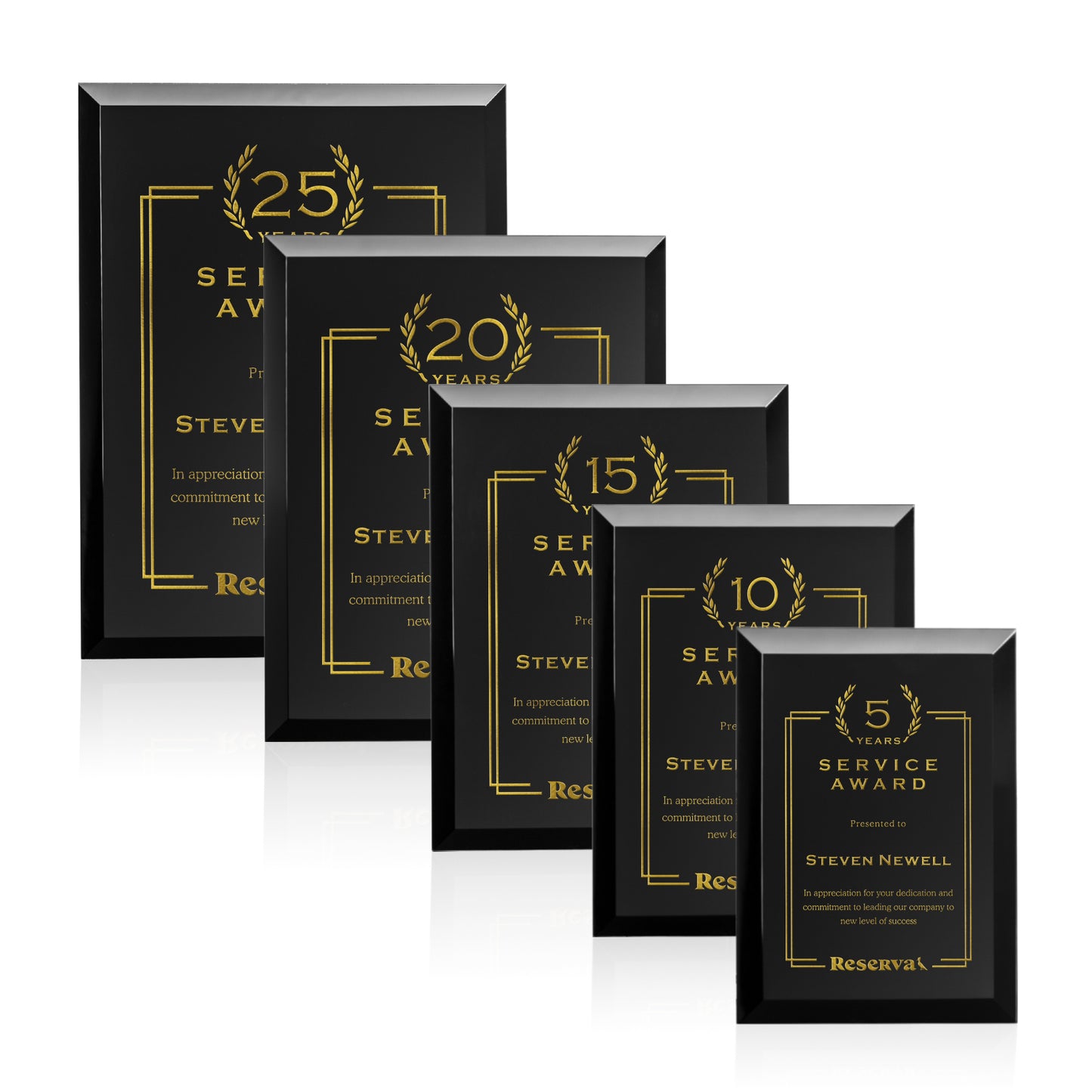 Ebony Crystal Plaque