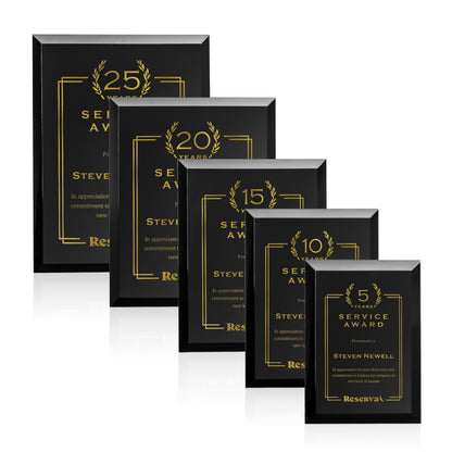 Ebony Crystal Plaque