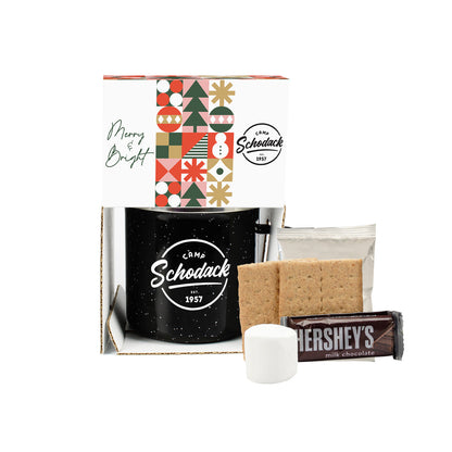 Speckled Camping Mug Gift Set 16 oz in Black