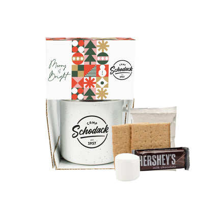 Speckled Camping Mug Gift Set 16 oz in White