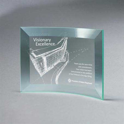 Beveled Jade Crescent Plaque