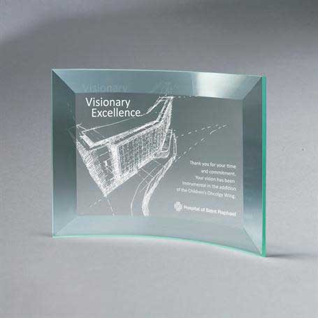 Beveled Jade Crescent Plaque