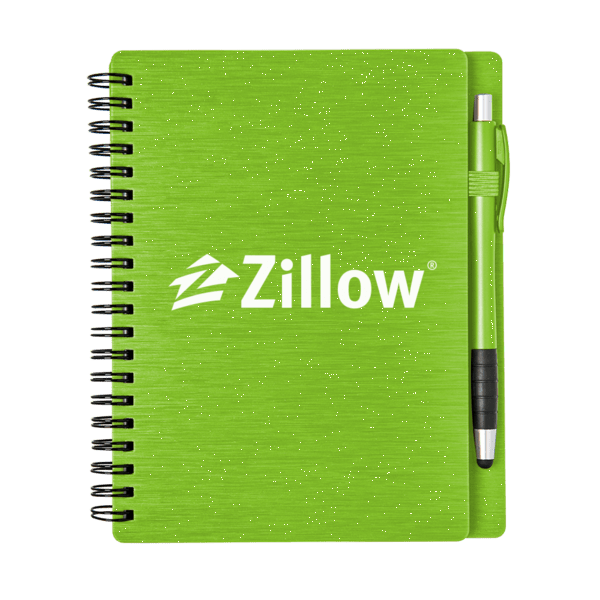 Metallic Notebook Set with Stylus Pen