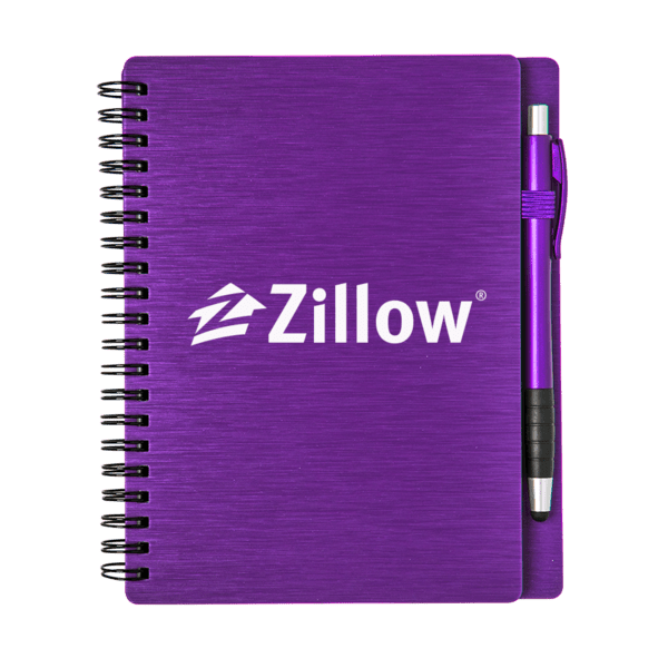 Metallic Notebook Set with Stylus Pen