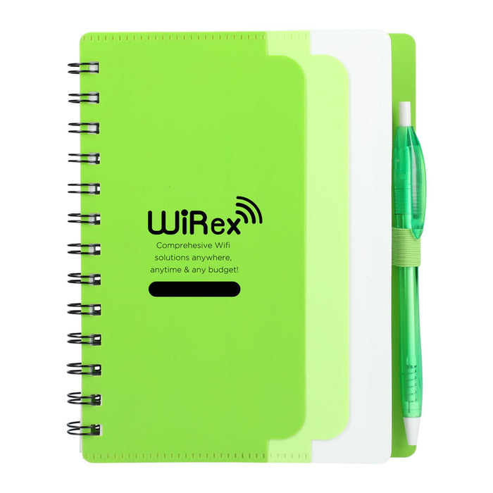 Recycled Dual Pocket Notebook with Pen