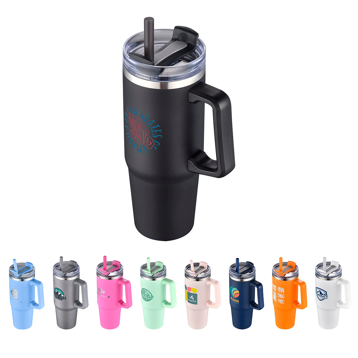 30 oz. Vacuum Insulated Stainless Steel Mug with C Handle