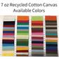 Custom Color Recycled 7 oz  Cotton Canvas Tote Bag - 13.75x15.75"