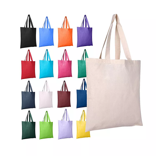 Custom Color Recycled 7 oz Cotton Canvas Tote Bag - 13.75x15.75"