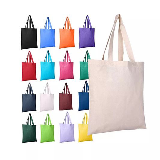 Custom Color Recycled 7 oz  Cotton Canvas Tote Bag - 13.75x15.75"