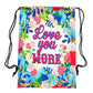 Full Color Sublimated Drawstring Backpack - 12.25x17.25"